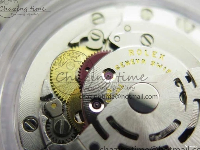 KZF Best Transparent on Phantomlab Rubber Edition VR3135 Dial Blue Light Strap White Submariner 0219